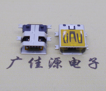 德阳迷你USB插座,MiNiUSB母座,10P/全贴片带固定柱母头