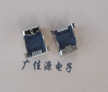 德阳 MINI USB 5PF 90°SMT前插后贴电源接口