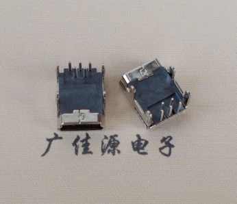 德阳Mini usb 5p接口,迷你B型母座,四脚DIP插板,连接器
