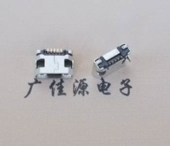德阳迈克小型 USB连接器 平口5p插座 有柱带焊盘
