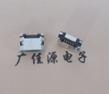 德阳MICRO USB接口 90度卧式母座 插板有柱直边