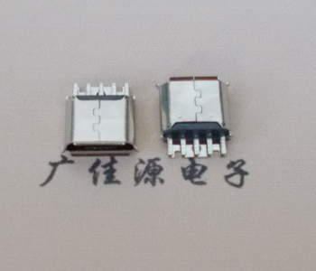 德阳Micro USB母座 防水接口焊线夹板式悬空翻边