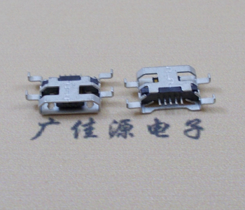 德阳MICRO USB 5PIN接口 沉板1.6MM 四脚插板无导位