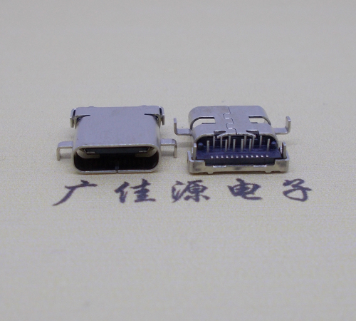 德阳卧式沉板usb 3.1 type-c24p母座,端前插后贴smt连接器