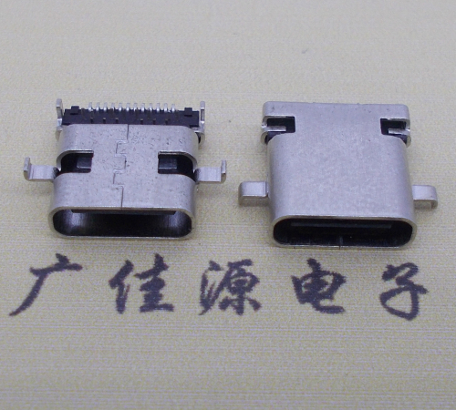 德阳卧式type-c24p母座沉板1.1mm前插后贴连接器