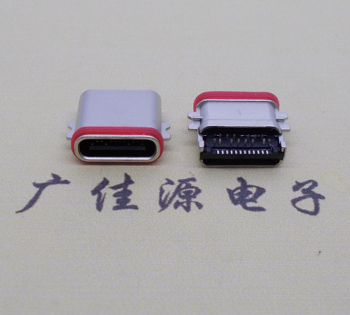 德阳usb 3.1type-c24p母座沉板1.0mm前插后贴防水