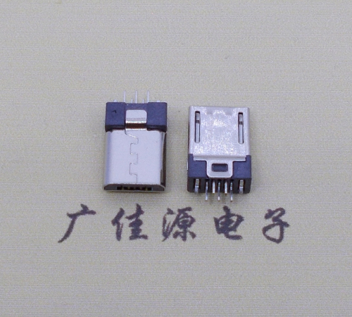 德阳micro 5p短体公头夹板0.8无地脚