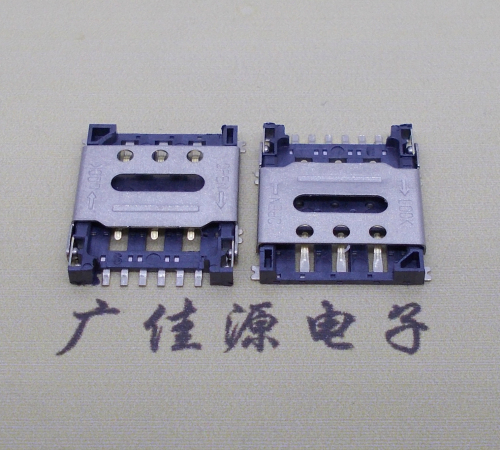 德阳翻盖式 NANO SIM1.45H 6PIN卡座小卡槽手机内存卡